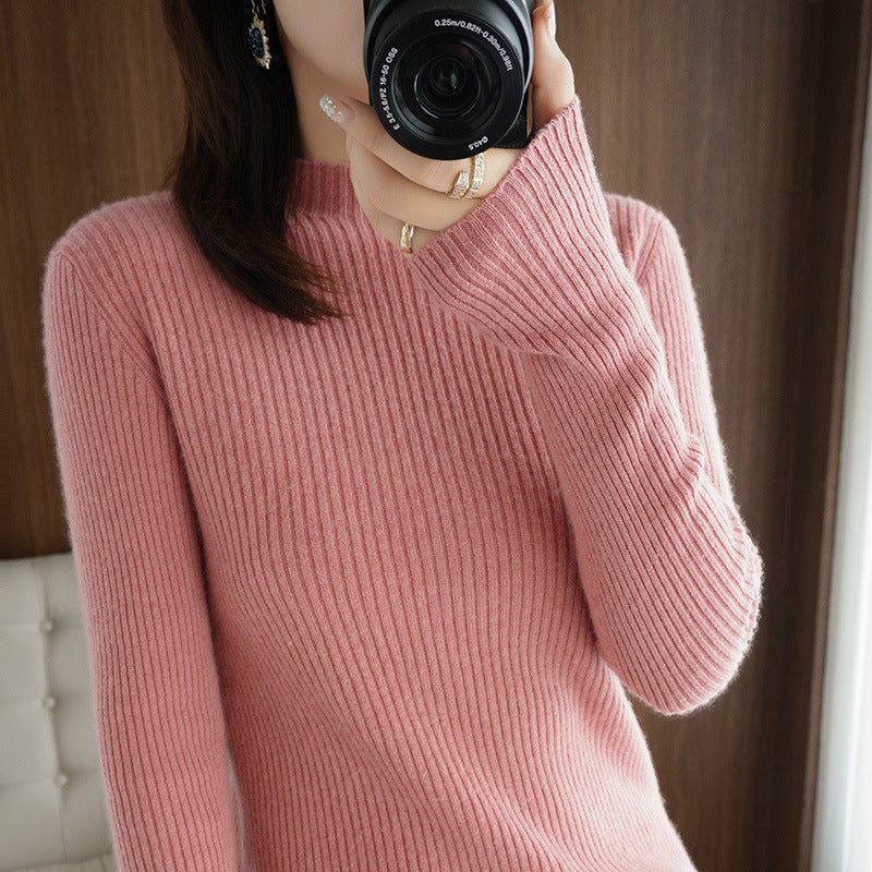 Short Sleeve Ribbed Knit Crew Neck Sweater for Women - View 3