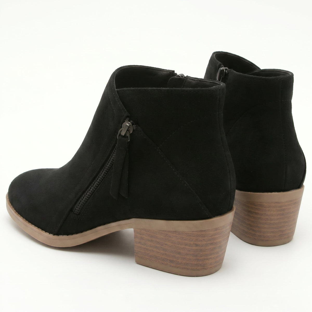 Side Zip Block Heel Ankle Boots for Women - View 13