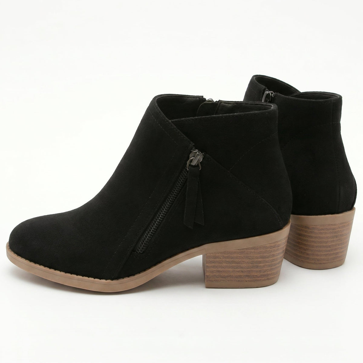 Side Zip Block Heel Ankle Boots for Women - View 15