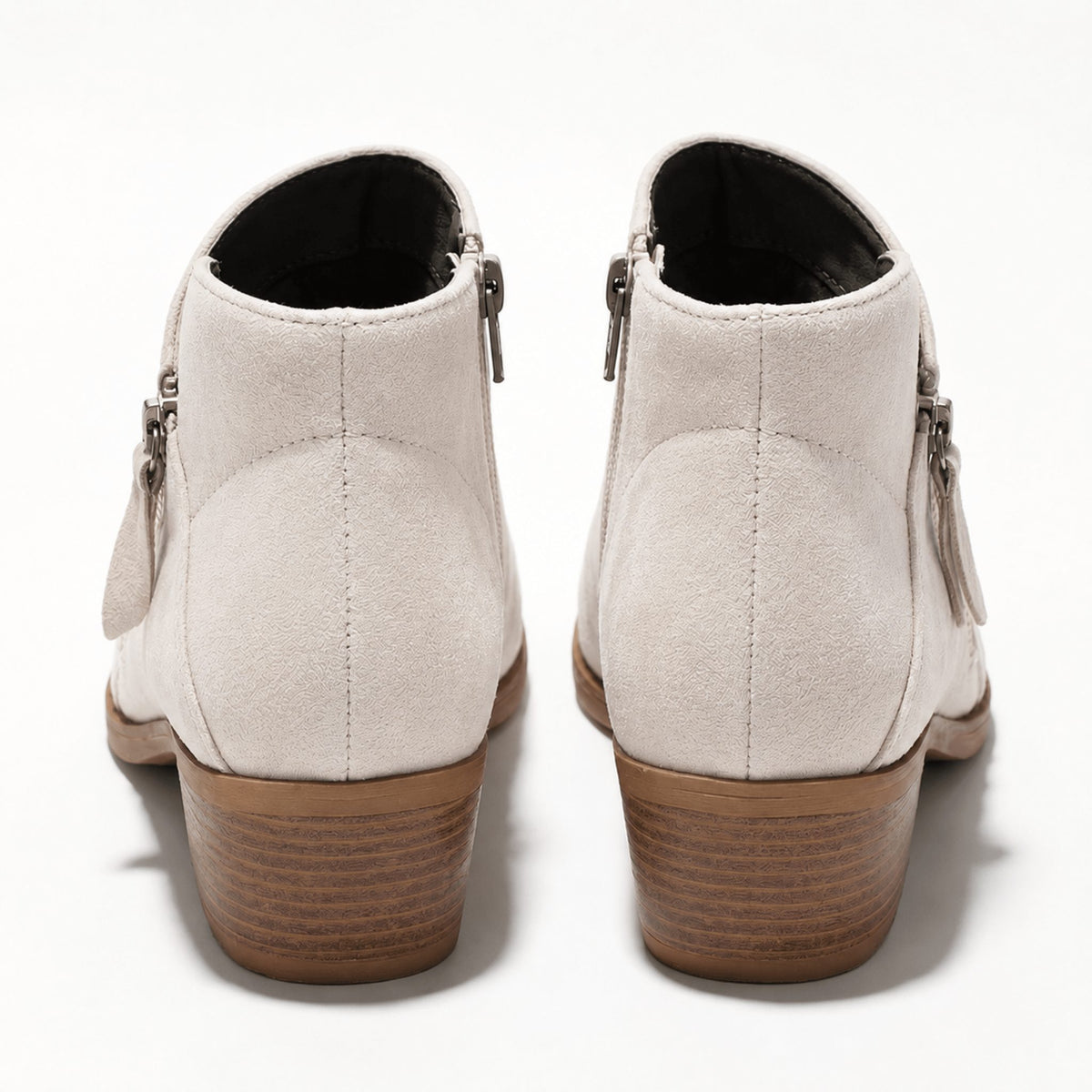 Side Zip Block Heel Ankle Boots for Women - View 18