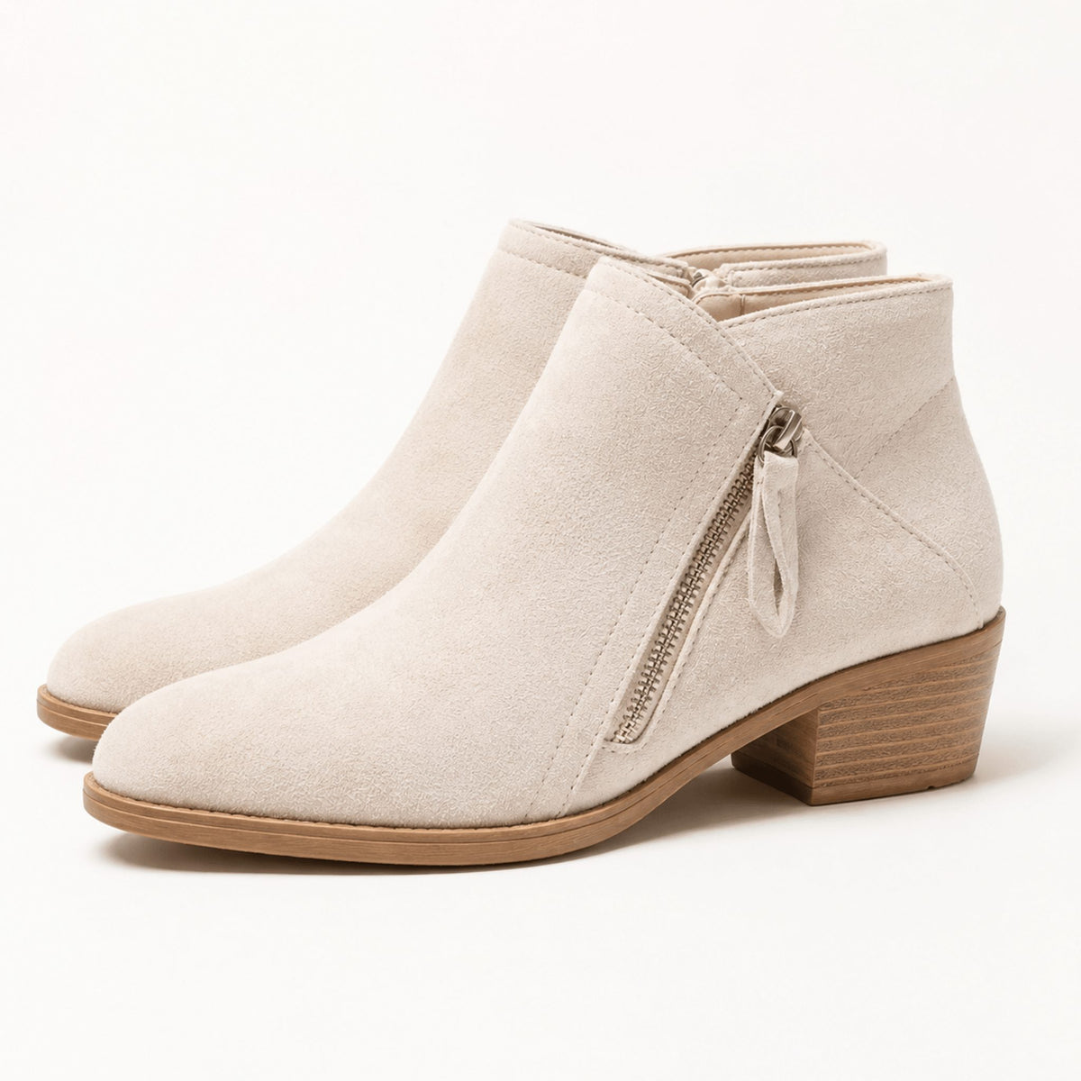 Side Zip Block Heel Ankle Boots for Women - View 19