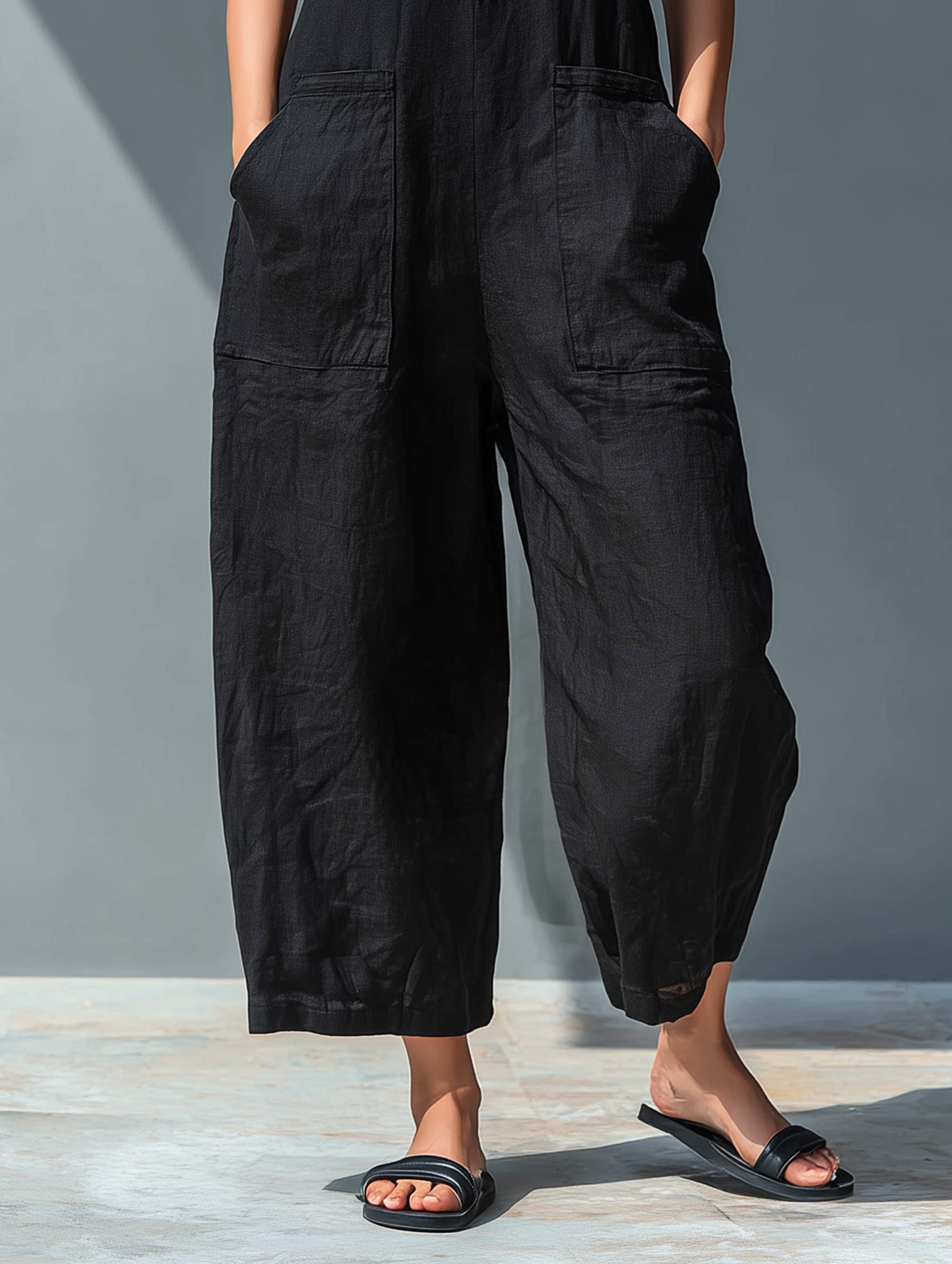 Sleeveless Mandarin Collar Jumpsuit for Women - View 5