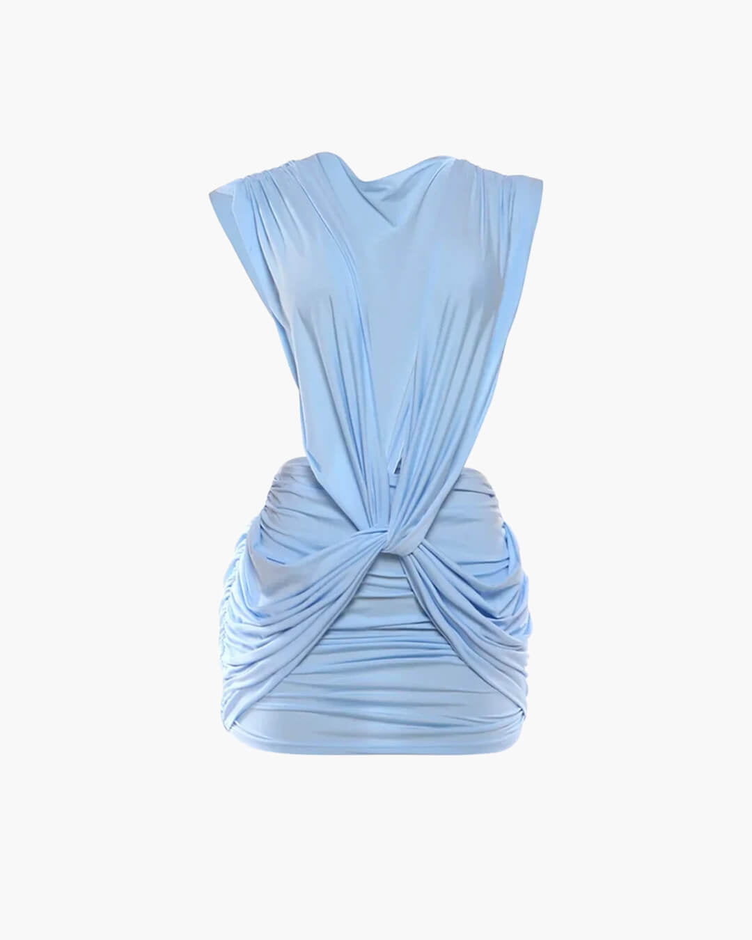 Plunged Neck Sleeveless Mini Dress for Women