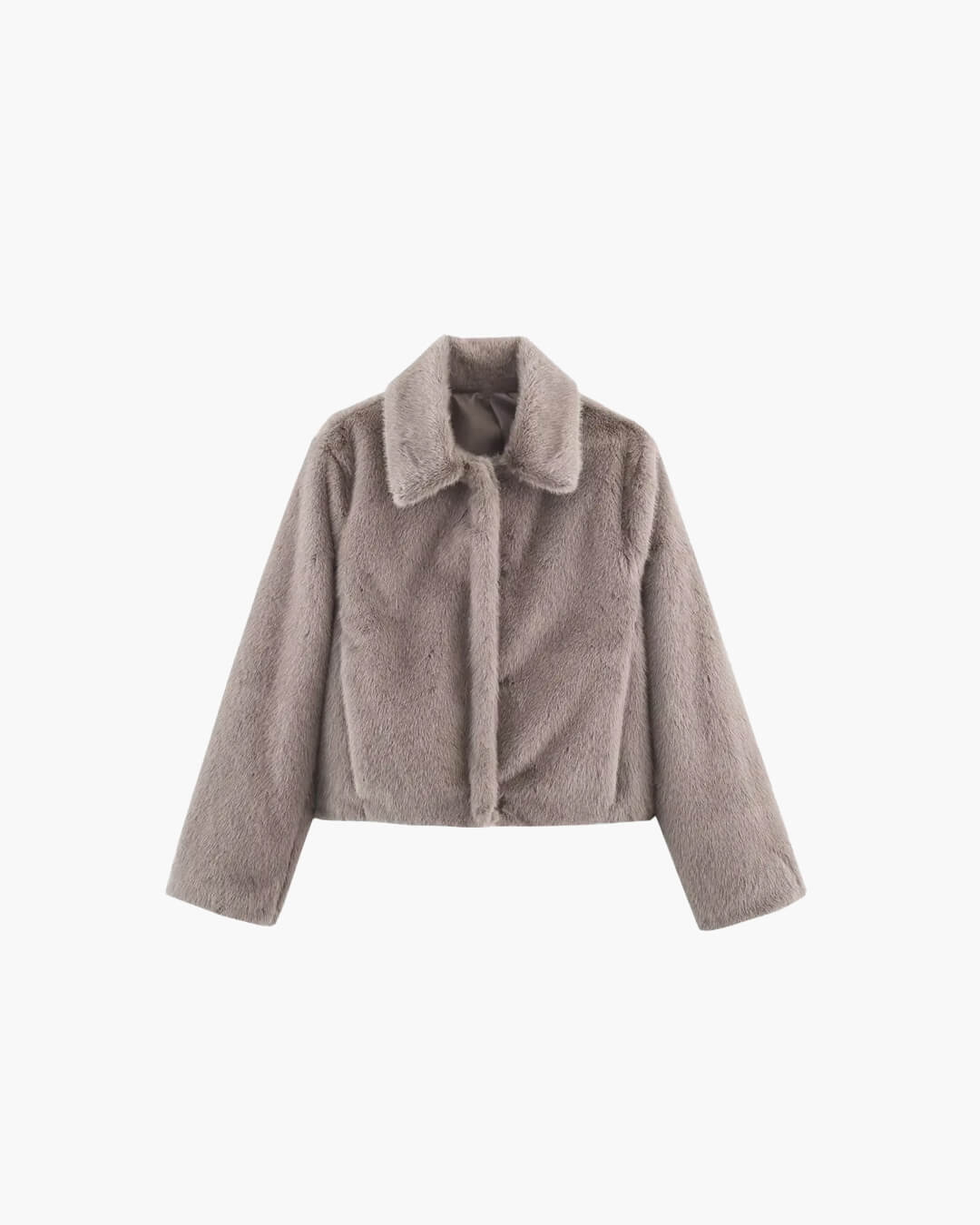 Cropped Faux Fur Jacket for Women