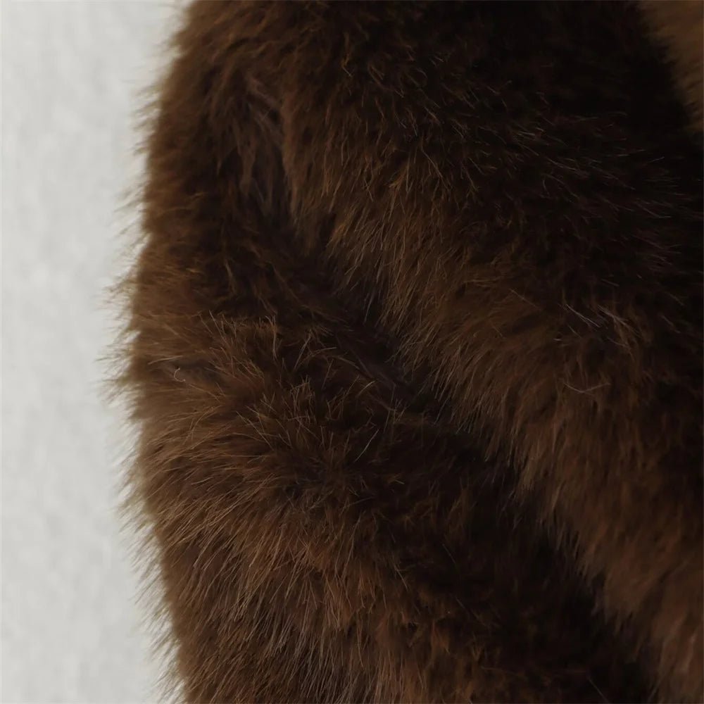 Cropped Faux Fur Jacket for Women