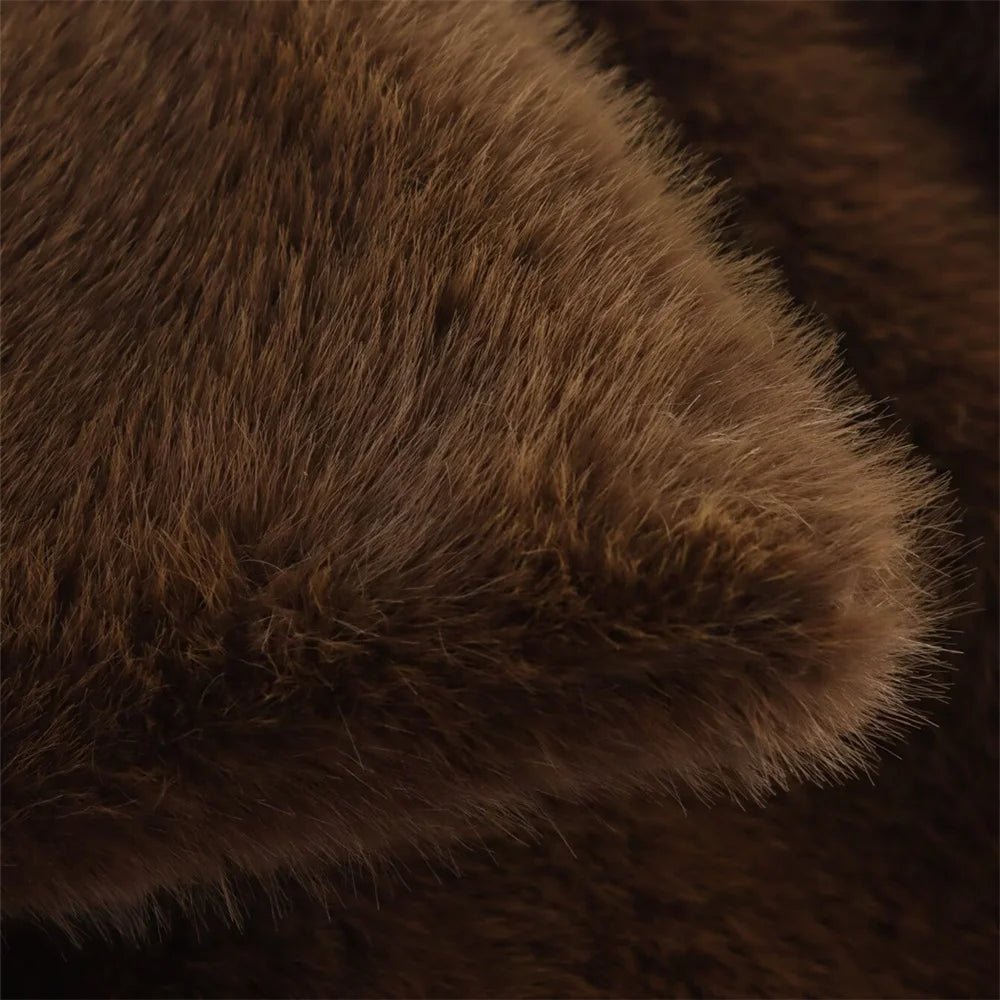 Cropped Faux Fur Jacket for Women