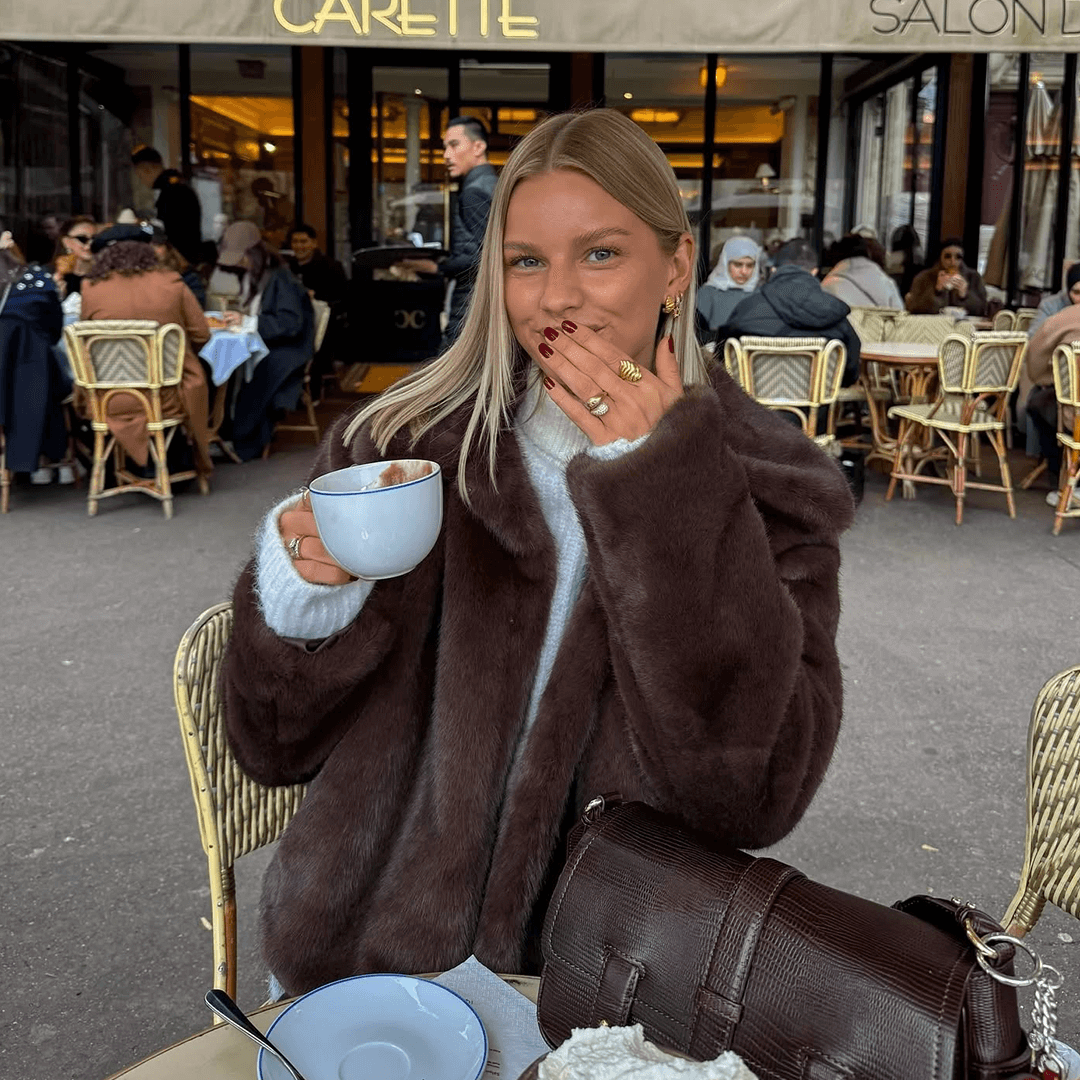 Cropped Faux Fur Jacket for Women
