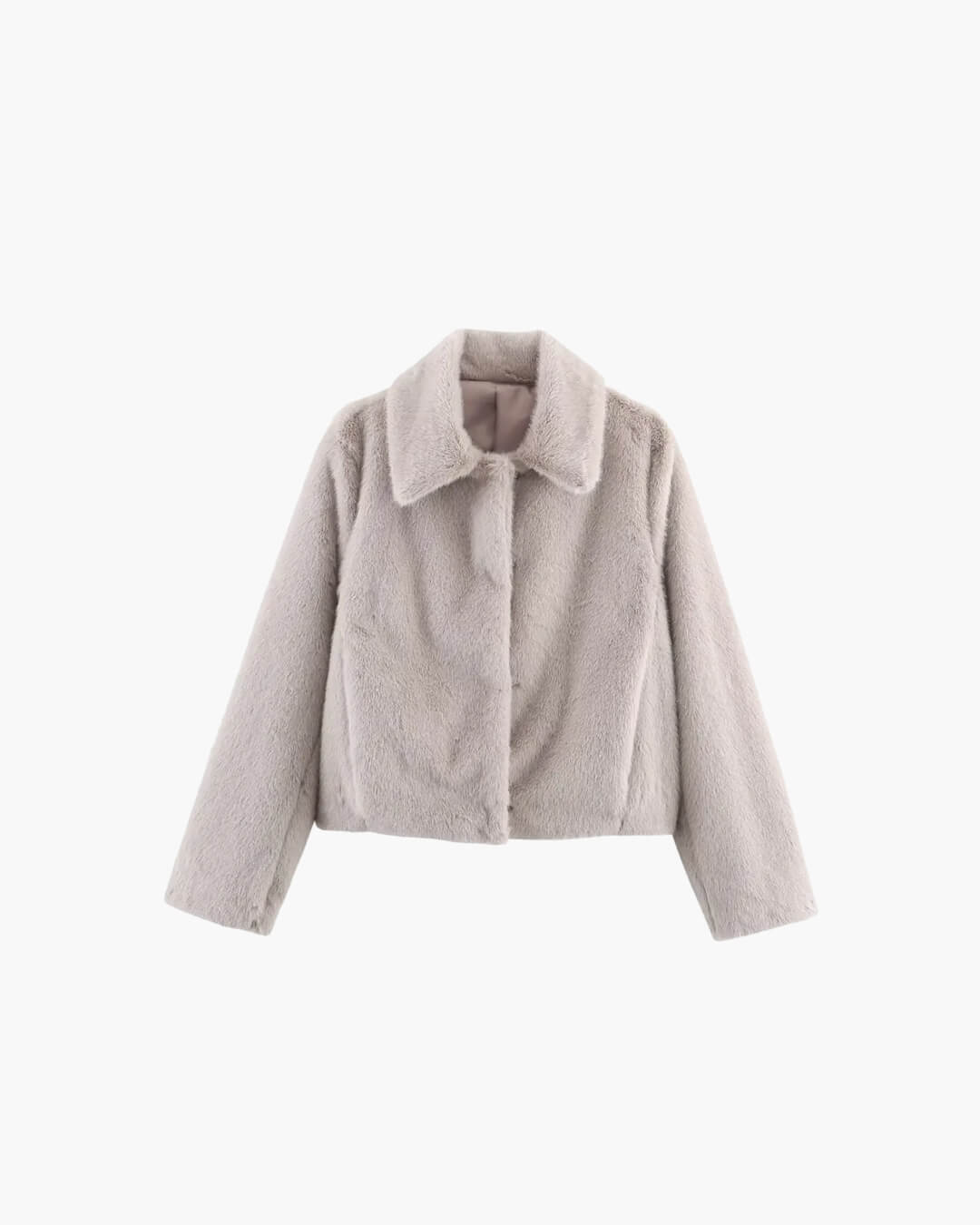 Cropped Faux Fur Jacket for Women