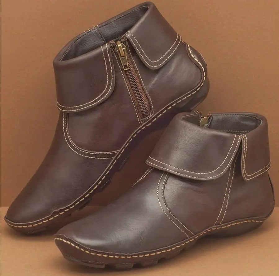 Suede Foldover Ankle Boots Winter for Women