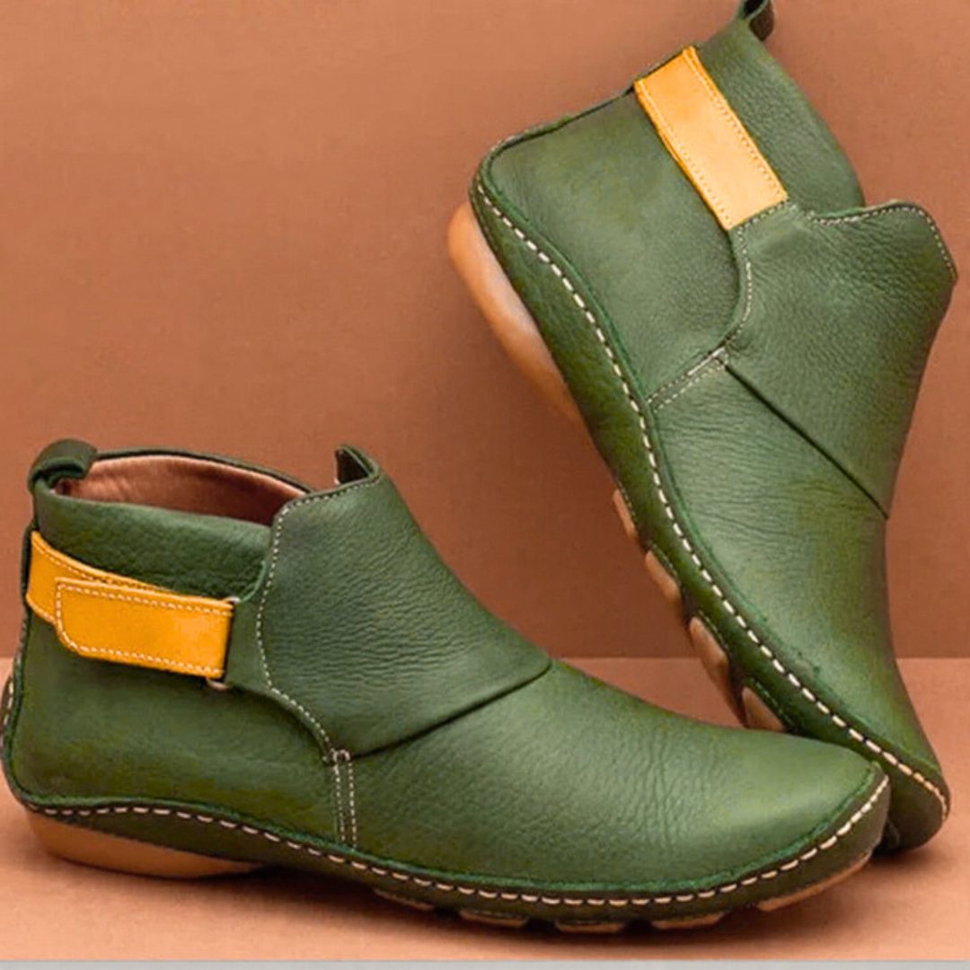 Suede Foldover Ankle Boots Winter for Women - Grün