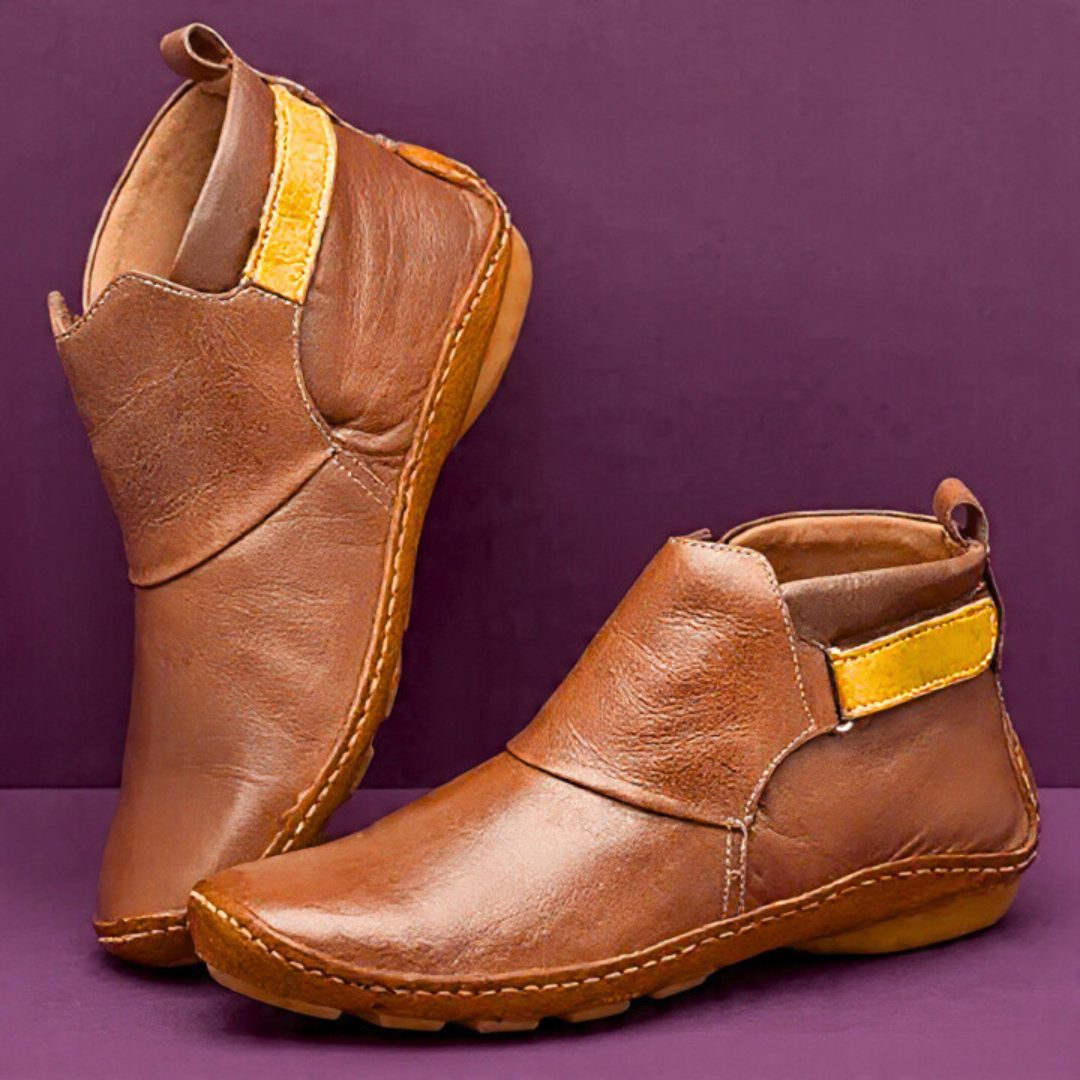 Suede Foldover Ankle Boots Winter for Women - Braun