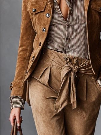 Suede Single-Breasted Lapel Cropped Jacket for Women