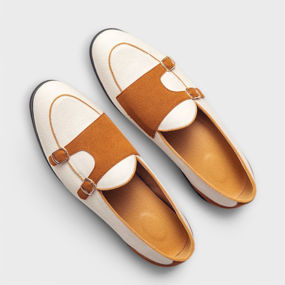 Suede T-Strap Loafers for Women