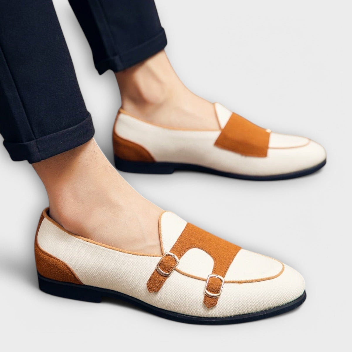 Suede T-Strap Loafers for Women - View 4