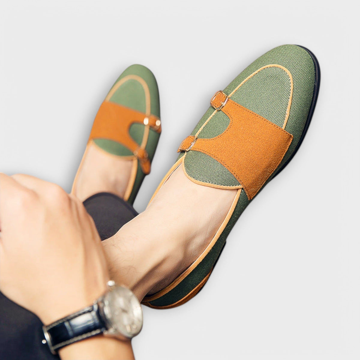 Suede T-Strap Loafers for Women - View 5