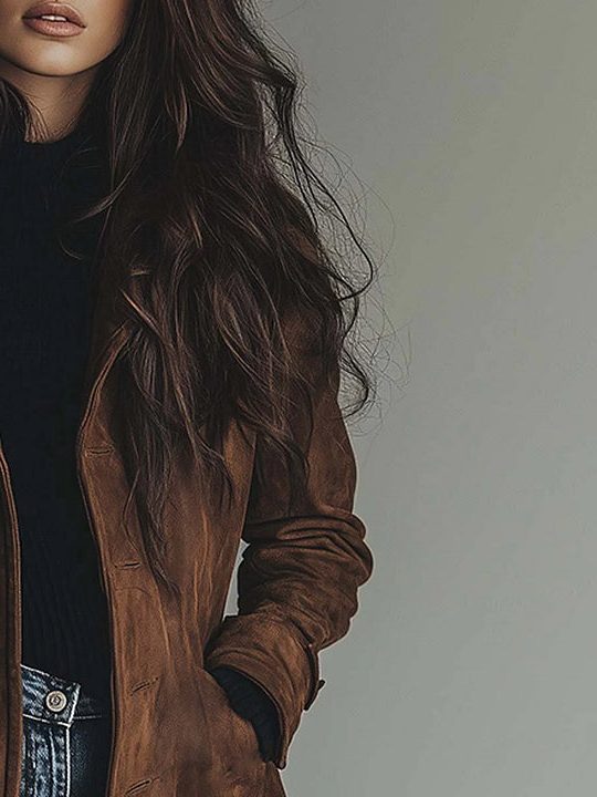 Suede Trench Coat for Women - View 2