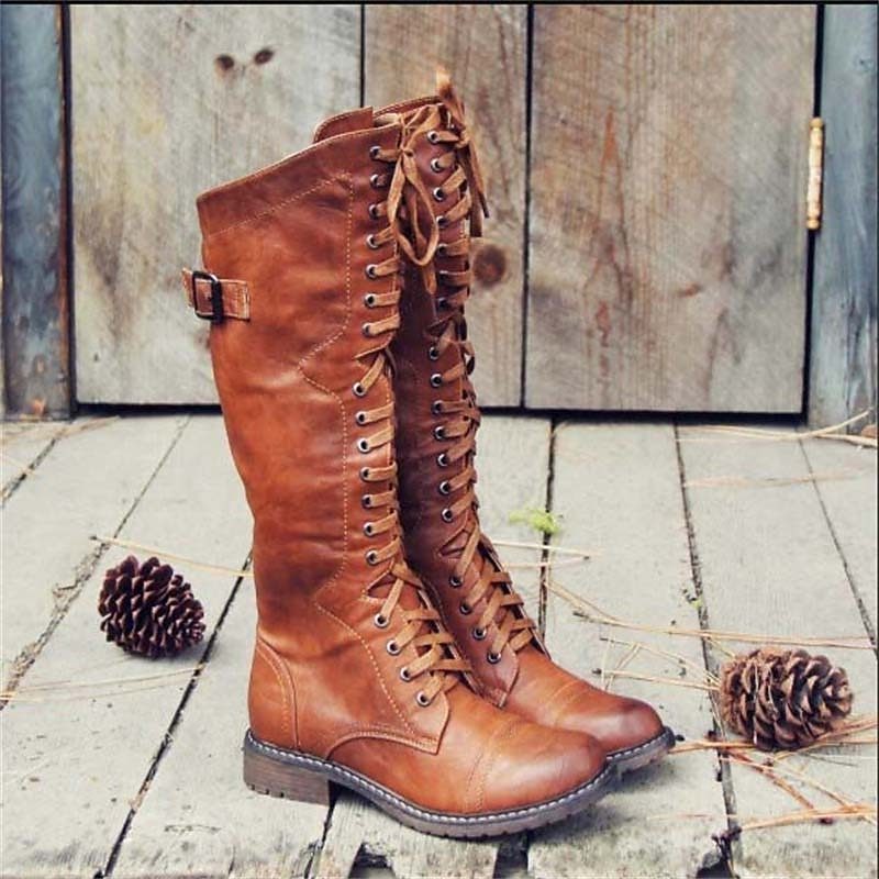 Tall Lace-Up Riding Boots for Women