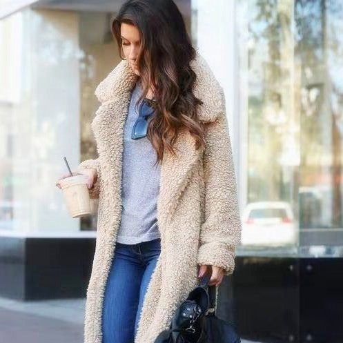 Teddy Fleece Long Coat for Women