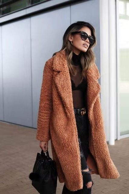 Teddy Fleece Long Coat for Women - View 7