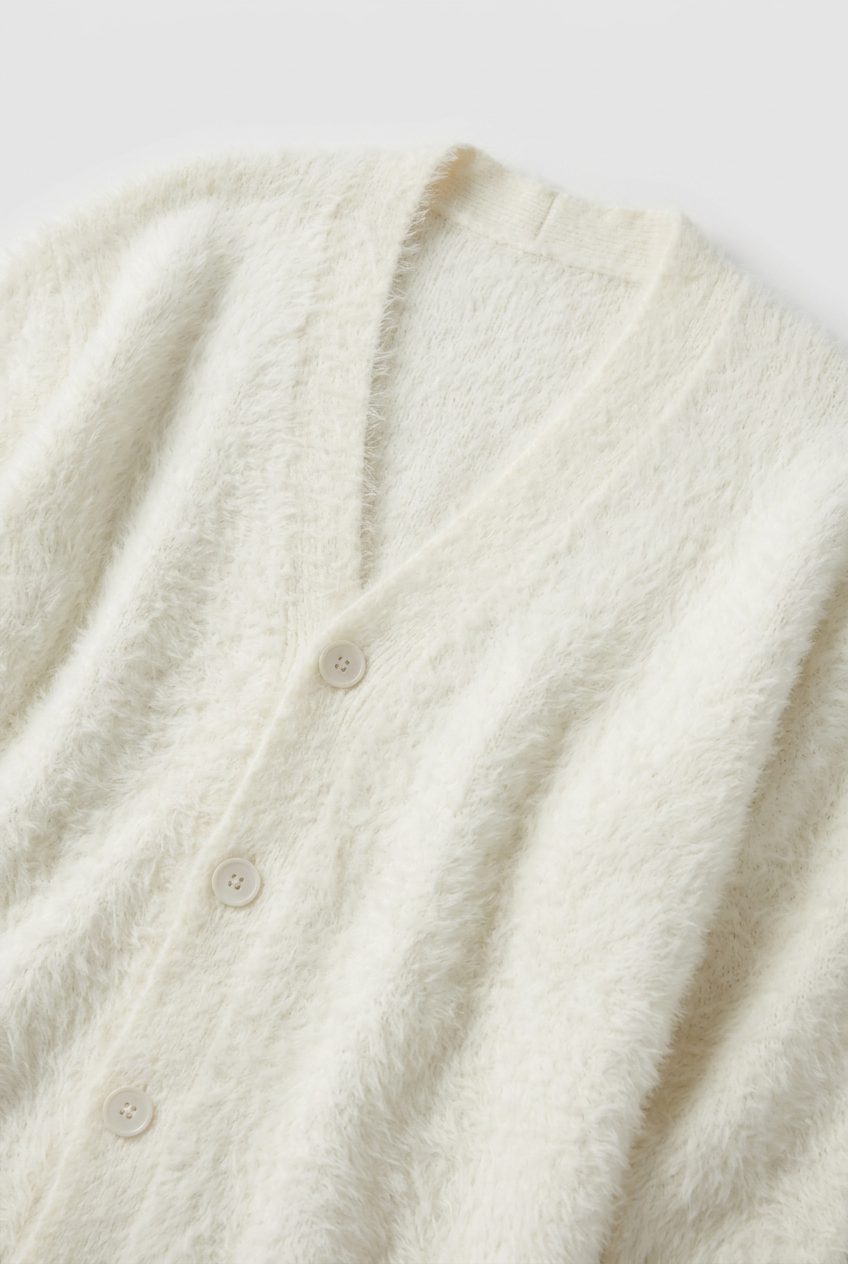 V-Neck Button-Down Knit Cardigan for Women - View 3