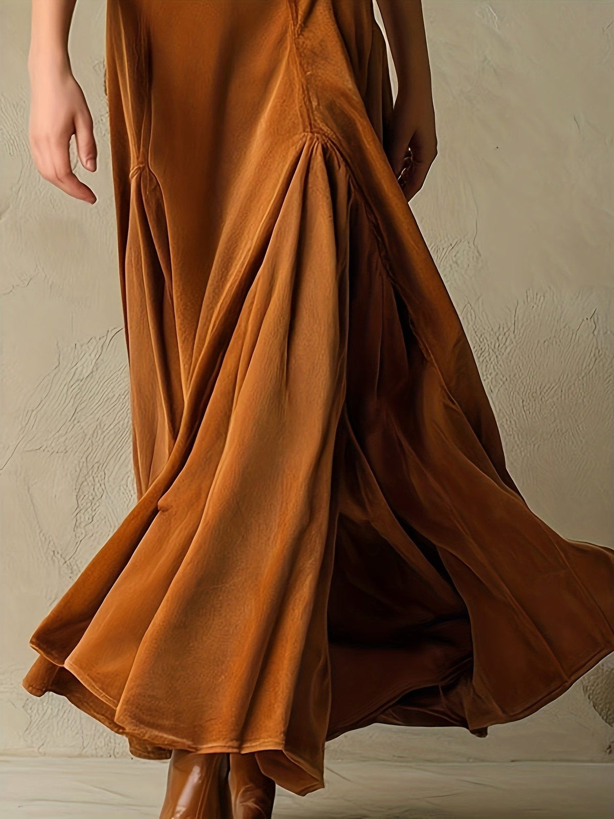 V-Neck Button-Front Shirt Dress for Women - View 3