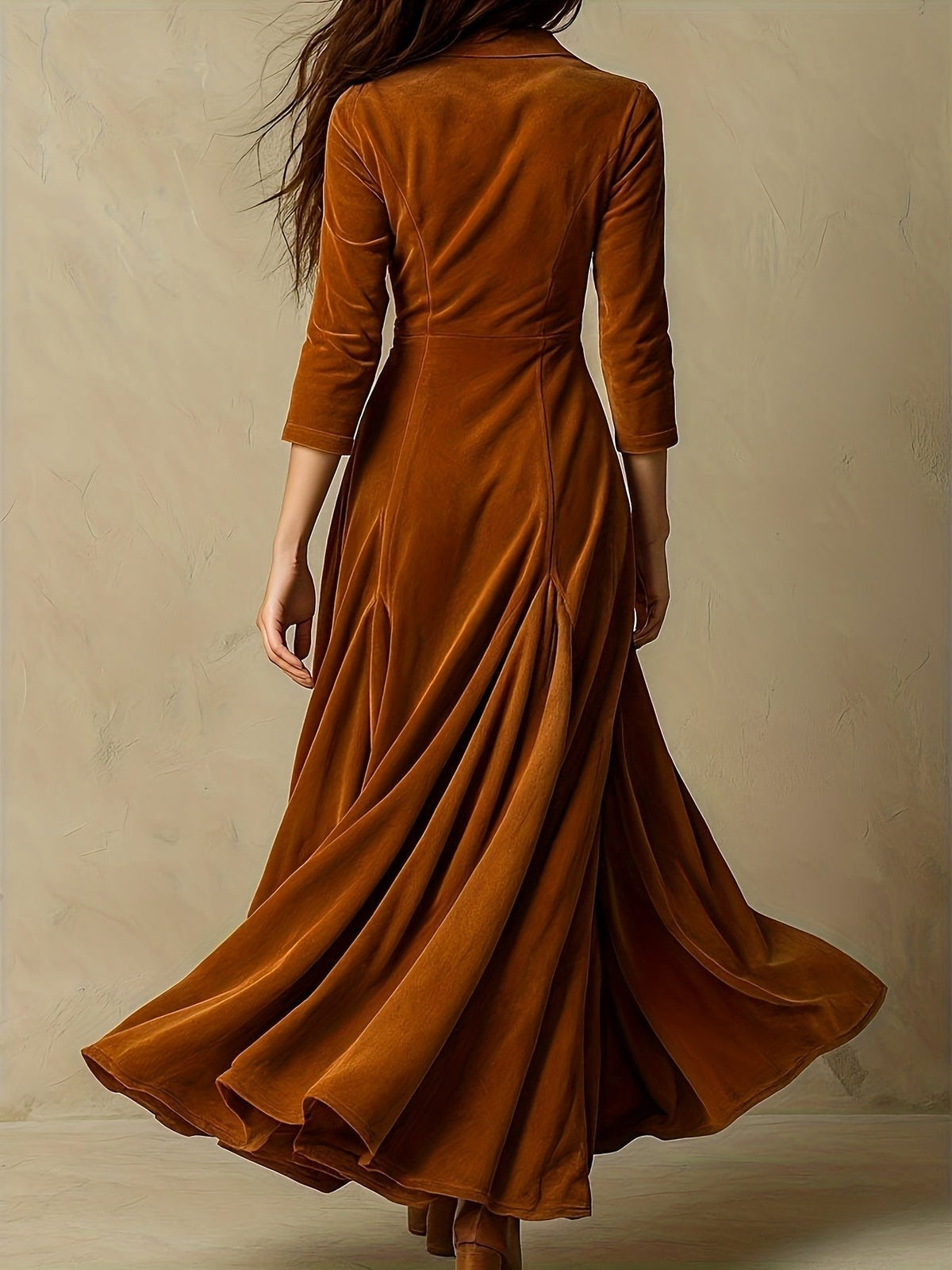 V-Neck Button-Front Shirt Dress for Women - View 4