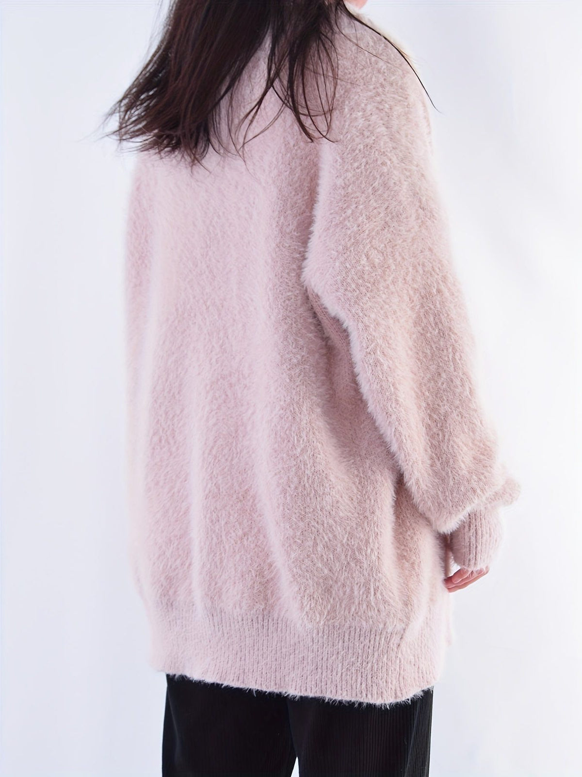 V-Neck Open-Front Cardigan for Women - View 10