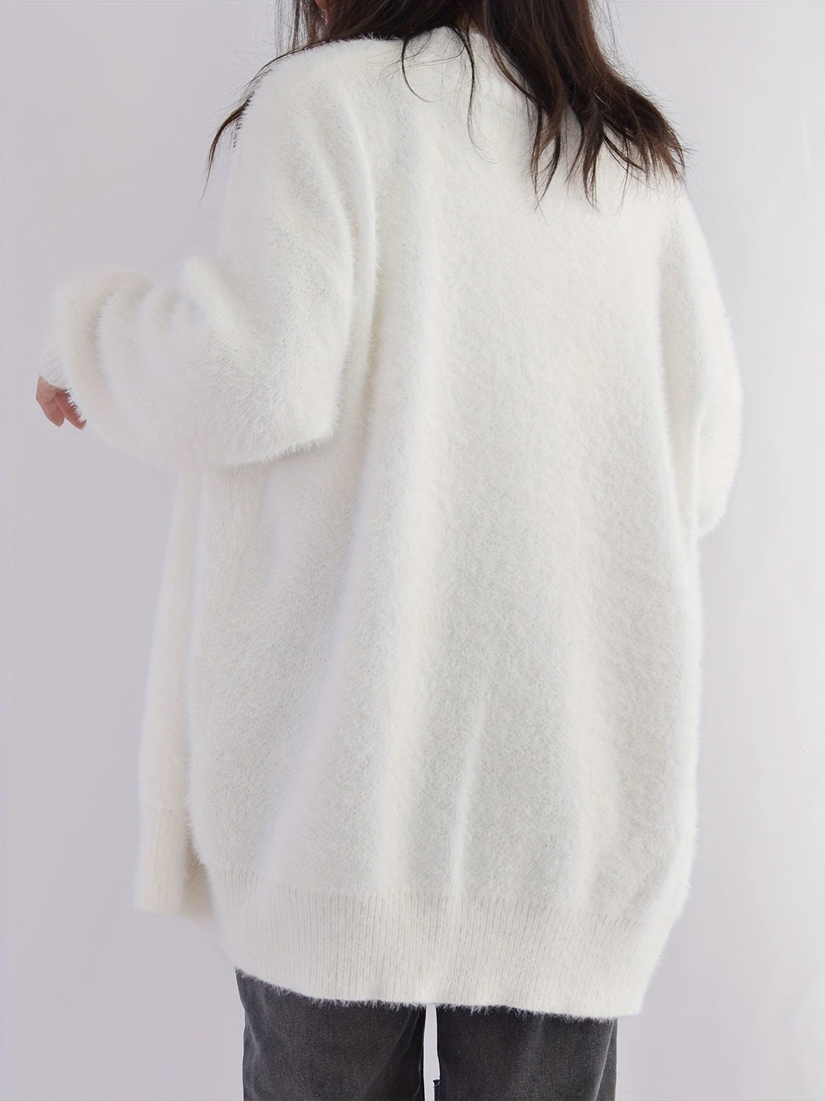 V-Neck Open-Front Cardigan for Women - View 8