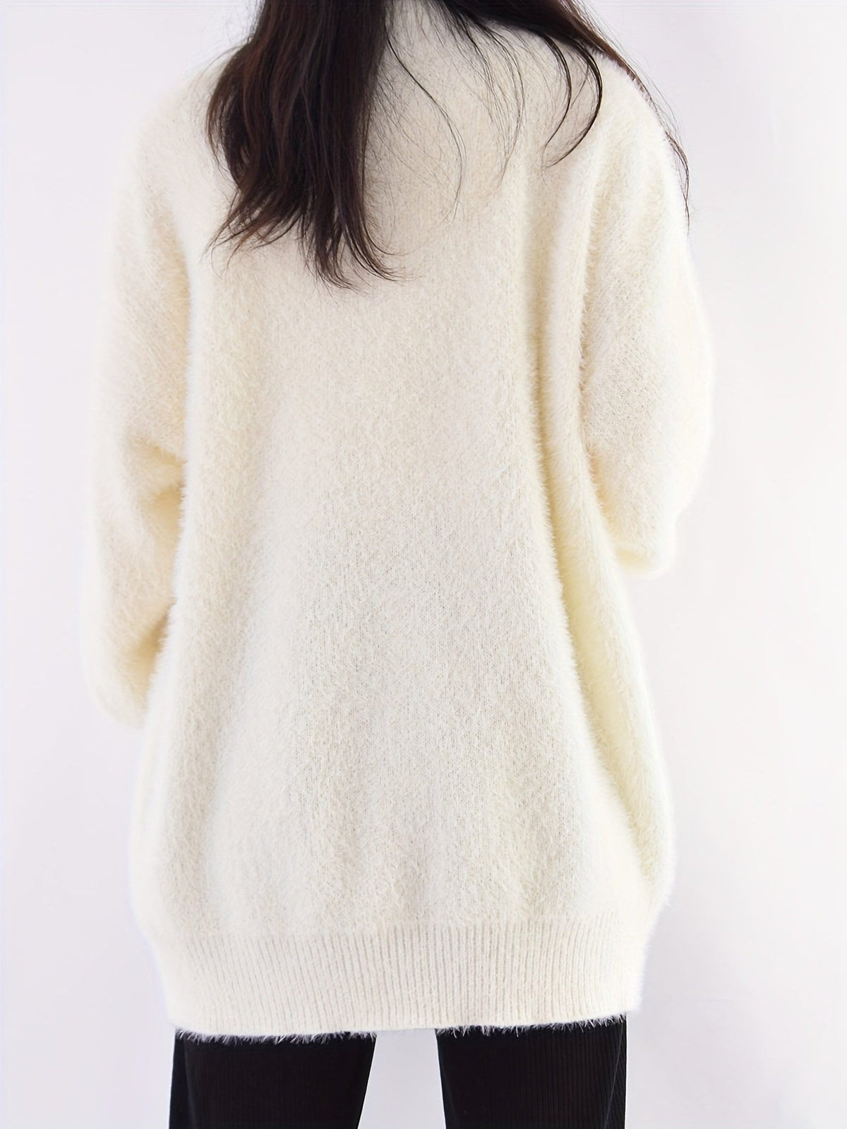 V-Neck Open-Front Cardigan for Women - View 9