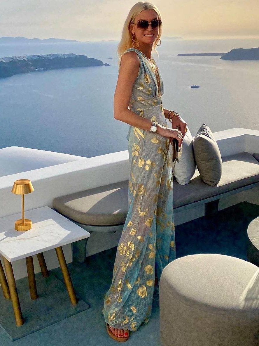 V-Neck Sleeveless Maxi Sequin Dress for Women - View 7