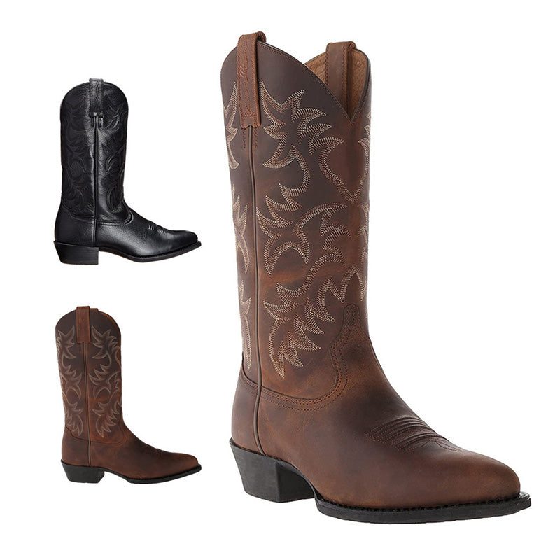 Western Leather Cowboy Boots for Women - View 2