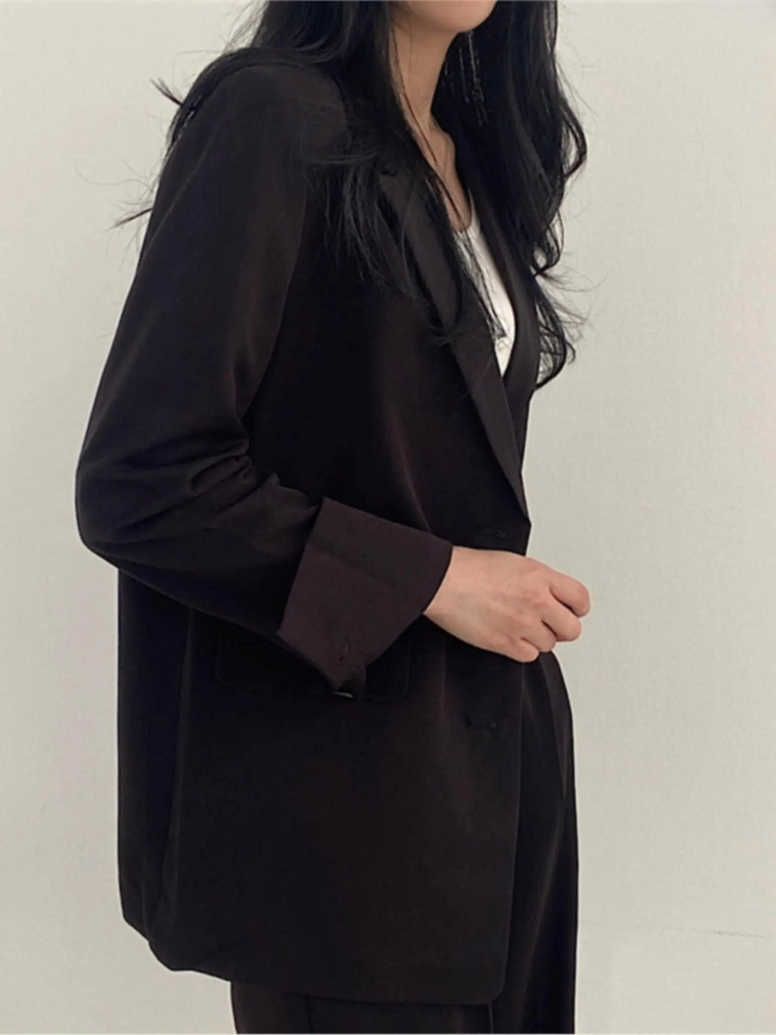Wide Leg Blazer Suit Set for Women