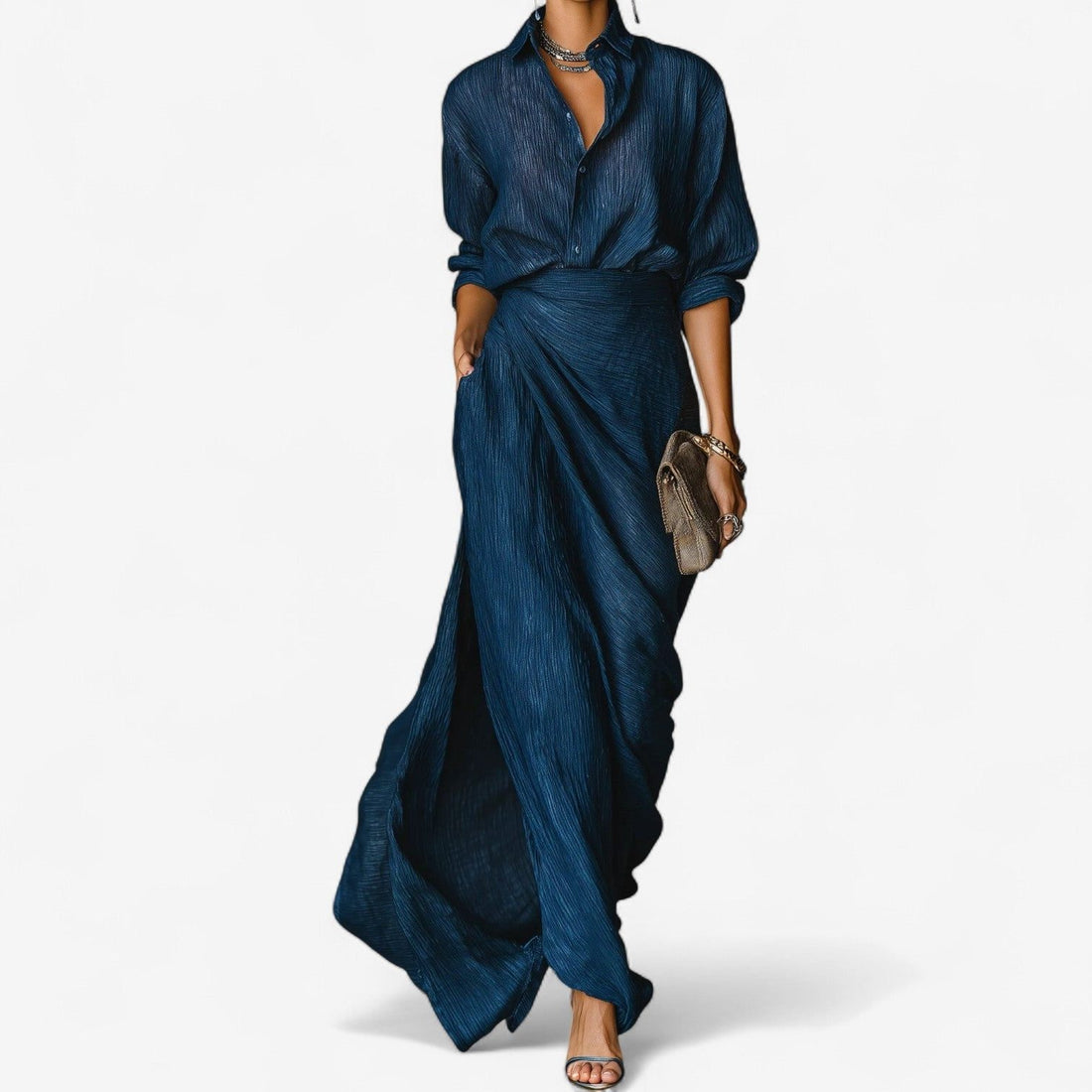 Wrap Maxi Shirt Dress for Women