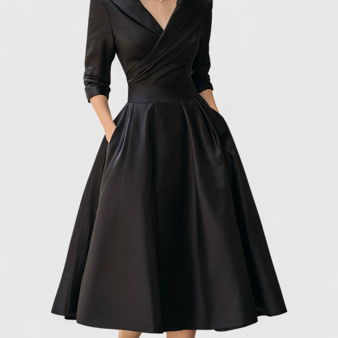Wrap V-Neck A-Line Midi Dress for Women - View 7