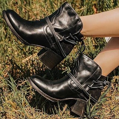 Wraparound Lace-Up Western Ankle Boots for Women - View 4