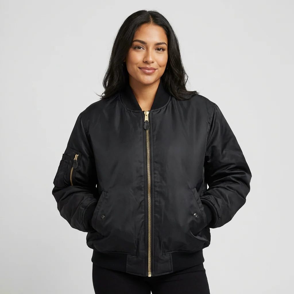Zip-Up Bomber Jacket for Women - View 13